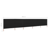 ZNTS 5-panel Wind Screen Fabric 600x120 cm Black 47164