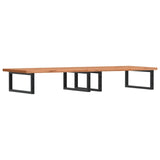 Basin Shelf Wall Mounted Steel and Solid Wood Beech 3302457