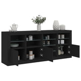 Sideboard with LED Lights Black 164x37x67 cm 3209052