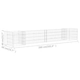 H-Shaped Gabion Planter Steel Wire 260x40x40 cm 145658