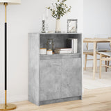 Sideboard with LED Concrete Grey 72x34x100 cm Engineered Wood 852162