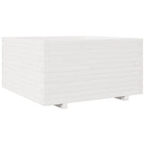 Garden Planter White 90x90x49.5 cm Solid Wood Pine 3282535