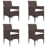 Garden Dining Set Brown, Cream White 3095913