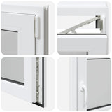 Tilt & Turn Basement Window RISOR 100 x 70 cm PVC and Glass 42047211
