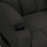Recliner Chair Black Fabric 339084