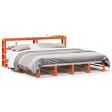 Bed Frame without Mattress Wax Brown 180x200 cm Super King Solid Wood Pine 3306506