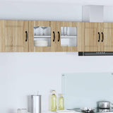 Wall Glass Cabinet PORTO Sonoma Oak 80 x 31 x 40 cm 885297