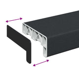 Window Sill Anthracite with Wood Grain 160 x 15 x 4.5 cm PVC 42052320