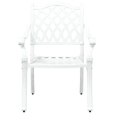 Garden Dining Set 7 pcs White Aluminium 3334658