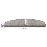 Self-adhesive Stair Mats 15 pcs 80 x 24.5 x 3.5 cm Light Grey 42038648