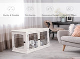 Dog Crate Furniture, Puppy Crate End Table, Pet Kennel House with 2 Doors for Medium and Small Dogs, T3398P349618