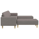 Living Room Couch 3 pcs Taupe Polyester 3335117