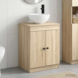 Bathroom Furniture Set Sonoma Oak Engineered Wood 3404216