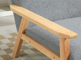 Accent Chair Wood Frame with Thick Cashmere Cushions Wide Seat Armchair Home Furniture Bedroom T3398P343448