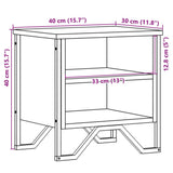 Bedside Cabinet Black 2 pcs 40x30x40 cm Engineered Wood 848495