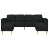 Living Room Couch 3 pcs Black Polyester 3335114
