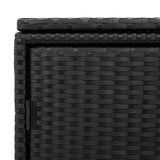 Garden Storage Cabinet Black 110x55x60.5 cm Poly Rattan 365567