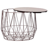 Coffee Table 2 pcs Copper 287661