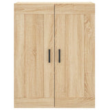 Wall Mounted Cabinet Sonoma Oak 69.5x34x90 cm Engineered Wood 830383