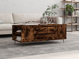 Coffee Table Smoked Oak 102x44.5x50 cm Engineered Wood 831001