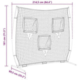 Baseball Practice Net Black 214.5 x 89.5 x 181 cm Polyester 42012856