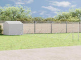 Outdoor Dog Kennel with Roof Silver 12x12x2.5 m Galvanised Steel 3190482