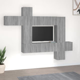 10 Piece TV Cabinet Set Grey Sonoma Engineered Wood 3120321