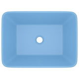 Luxury Wash Basin Matt Light Blue 41x30x12 cm Ceramic 147044
