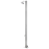 ZNTS Garden Shower with Brown Base 220 cm Stainless Steel 3070778