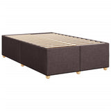 Box Spring Bed with Mattress Dark Brown 120x200 cm Fabric 3285369