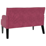 Chesterfield Bench Wine Red 112 x 65.5 x 75 cm Velvet 42019290