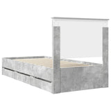Bed Frame with Drawer Concrete Grey 90 x 200 cm Engineer Wood 3411155