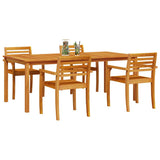 Garden Dining Set 7 pcs Brown Solid Acacia Wood 3375667