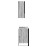 ZNTS 2 Piece Bathroom Furniture Set Grey Sonoma Engineered Wood 3300943