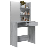 Dressing Table with Mirror Grey Sonoma 74.5x40x141 cm 820491