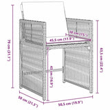 Garden Dining Set 5 pcs Beige Poly Rattan 3380794