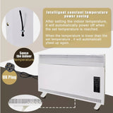 ZNTS NEW 1200W White Glass Free Standing/Wall Mounted Electric Panel Convector Heater 11096439