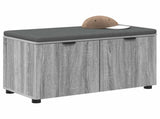 Hall Bench with Cushion with Shelf Grey Sonoma 80 x 38 x 46 cm 891485