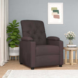 Recliner Chair Dark Brown Fabric 339107