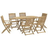 7 Piece Garden Dining Set Solid Wood Acacia 3214238