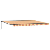 Retractable Awning Manual Yellow and Orange 500x300 cm Fabric 3331259
