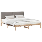 Bed frame Brown and taupe 180 x 200 cm Solid pine wood 3394366