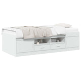 Bed Frame with Storage White 80 x 200 cm Engineered Wood 3429493