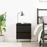 Bedside Cabinet Black oak 40 x 35 x 50 cm Engineered wood 863486