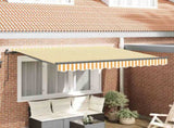 Retractable Awning Yellow 250 x 200 cm Fabric 3329364