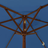 Garden Parasol with Wooden Pole Azure Blue 196x231 cm 363166