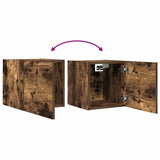 Wall Mounted TV Cabinet 4 pcs Smoked Oak 30.5x30x30 cm 815137