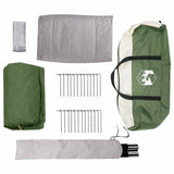Family Tent with Rainfly Water-resistant tunnel Green 10-Person 42017463