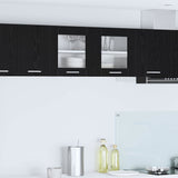 Hanging Cabinet Black Oak and White 80 x 31 x 40 cm 884228