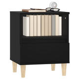 Bedside Cabinets 2 pcs Black 40x35x50 cm 821797